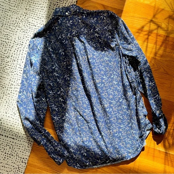 Gap Men’s Button Down Shirt in Bamboo Print - Picture 3 of 7